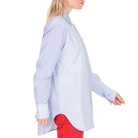 G-STAR RAW-Γυναικείο πουκάμισο G-STAR RAW Core 1pkt bf μπλε λευκό