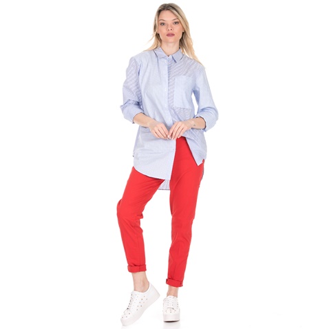 G-STAR RAW-Γυναικείο πουκάμισο G-STAR RAW Core 1pkt bf μπλε λευκό