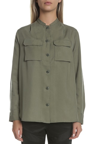 G-STAR RAW -Γυναικείο boyfriend πουκάμισο G-STAR RAW ROVIC BLOUSE χακί