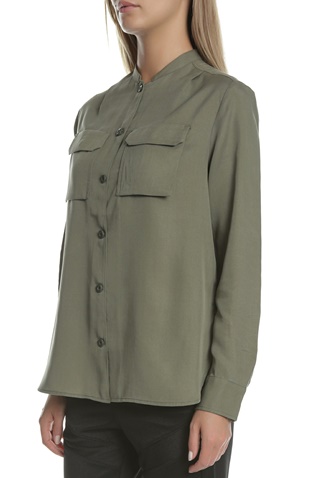 G-STAR RAW -Γυναικείο boyfriend πουκάμισο G-STAR RAW ROVIC BLOUSE χακί