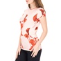 TED BAKER-Γυναικεία κοντομάνικη μπλούζα TED BAKER DILLIA FANTASIA ροζ