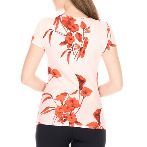 TED BAKER-Γυναικεία κοντομάνικη μπλούζα TED BAKER DILLIA FANTASIA ροζ