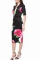 TED BAKER-Γυναικείο midi pencil φόρεμα TED BAKER GILANNO μαύρο