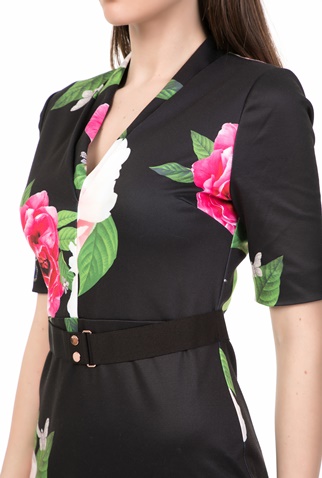 TED BAKER-Γυναικείο midi pencil φόρεμα TED BAKER GILANNO μαύρο
