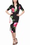 TED BAKER-Γυναικείο midi pencil φόρεμα TED BAKER GILANNO μαύρο