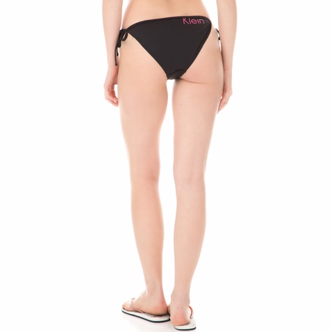 CK UNDERWEAR-Γυανικείο μαγιό σλιπ CK UNDERWEAR STRING SIDE TIE μαύρο