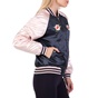 FUNKY BUDDHA-Γυναικείο bomber jacket FUNKY BUDDHA μπλε - ροζ