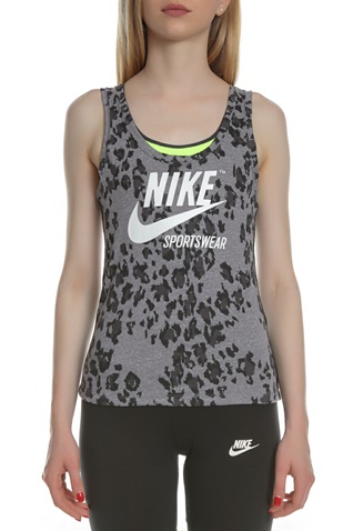 NIKE-Γυναικείο φανελάκι Nike Sportswear Gym Vintage Wo γκρι μαύρο