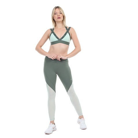 NIKE-Γυναικείο αθλητικό μπουστάκι NIKE INDY LOGO BRA πράσινο