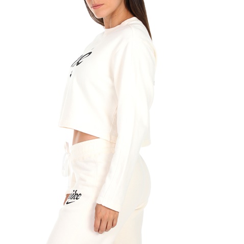 NIKE-Γυναικείο αθλητικό cropped top NIKE λευκό