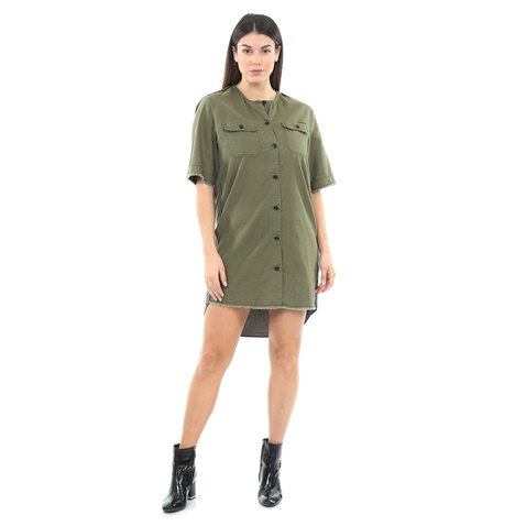 G-STAR RAW-Γυναικείο φόρεμα G-STAR RAW BERYL SHIRT χακί