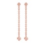 FOLLI FOLLIE-Γυναικεία ασημένια σκουλαρίκια FOLLI FOLLIE Miss Heart4Heart Multi Wear με ροζ επιχρύσωση