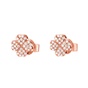 FOLLI FOLLIE-Γυναικεία ασημένια σκουλαρίκια FOLLI FOLLIE Miss Heart4Heart Multi Wear με ροζ επιχρύσωση
