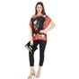 TED BAKER-Γυναικεία μπλούζα καφτάνι TED BAKER NADYA BERRY SUNDAE μαύρη
