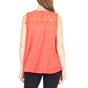 TED BAKER-Γυναικεία αμάνικη μπλούζα TED BAKER SHERBEY PLEATED κόκκινη