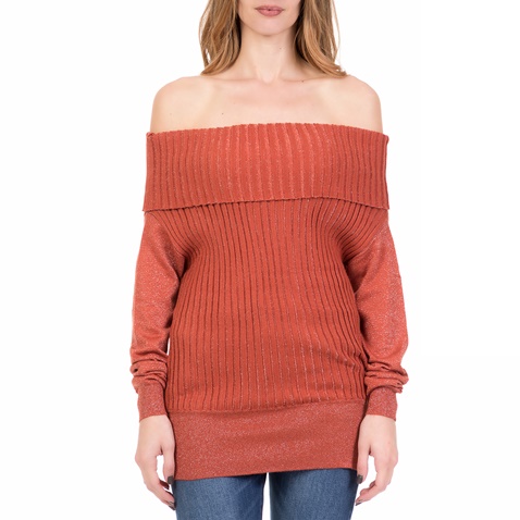 SILVIAN HEACH-Γυναικείο off the shoulder WYNDHAM SILVIAN HEACH καφέ