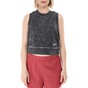 NIKE-Γυναικείο αθλητικό cropped top NIKE NSW TANK CROP FT REBEL μαύρο