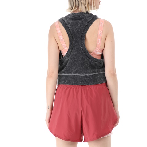 NIKE-Γυναικείο αθλητικό cropped top NIKE NSW TANK CROP FT REBEL μαύρο