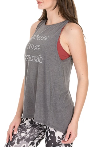 NIKE-Γυναικεία μπλούζα NIKE YOGA COLLECTION TNK GRX γκρι