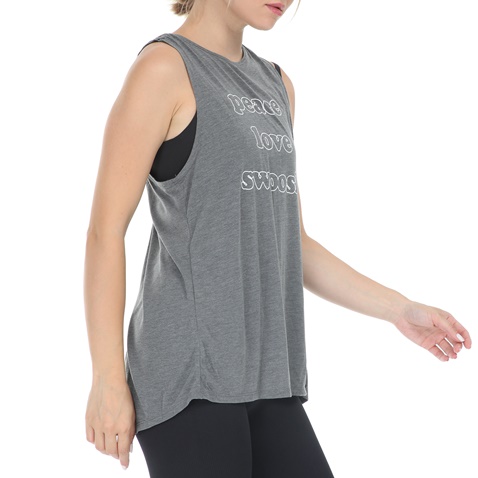 NIKE-Γυναικεία μπλούζα NIKE YOGA COLLECTION TNK GRX γκρι