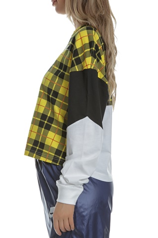NIKE-Γυναικεία μπλούζα NIKE PLAID λευκή
