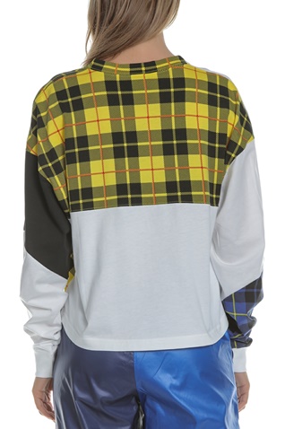 NIKE-Γυναικεία μπλούζα NIKE PLAID λευκή