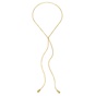 FOLLI FOLLIE-Γυναικείο μακρύ κολιέ FOLLI FOLLIE Style Drops Yellow Gold Plated από ατσάλι
