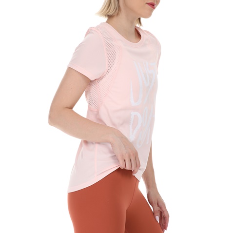 NIKE-Γυναικεία μπλούζα NIKE RUN TOP SS GX ροζ