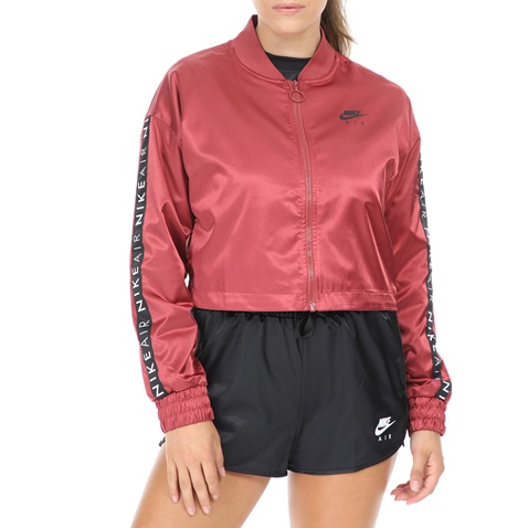 NIKE-Γυναικείο μπουφάν NIKE NSW AIR TRK JKT SATIN κόκκινο