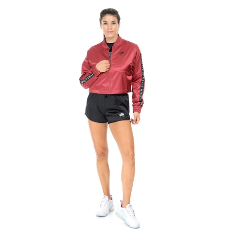 NIKE-Γυναικείο μπουφάν NIKE NSW AIR TRK JKT SATIN κόκκινο