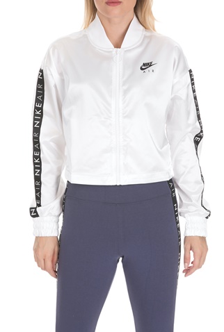 NIKE-Γυναικείο τζάκετ NIKE AIR SATIN λευκό