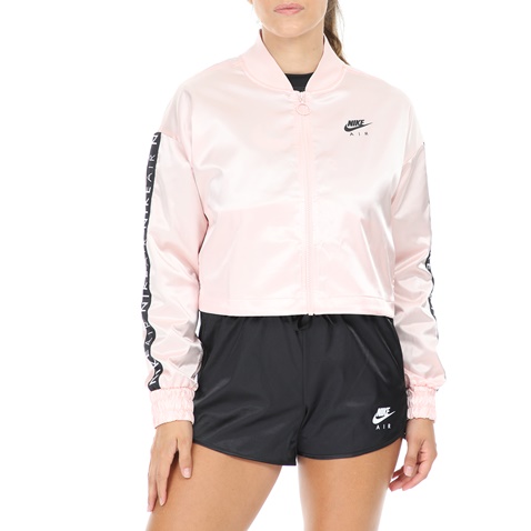 NIKE-Γυναικείο μπουφάν NIKE NSW AIR TRK  SATIN ροζ