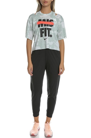 NIKE-Γυναικείο κοντομάνικο μπλουζάκι Nike Graphic Training Top γκρι