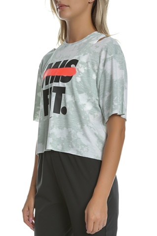 NIKE-Γυναικείο κοντομάνικο μπλουζάκι Nike Graphic Training Top γκρι
