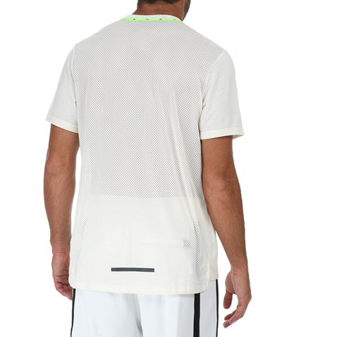 NIKE-Ανδρικό t-shirt NIKE WILD RUN TOP SS MESH λευκό