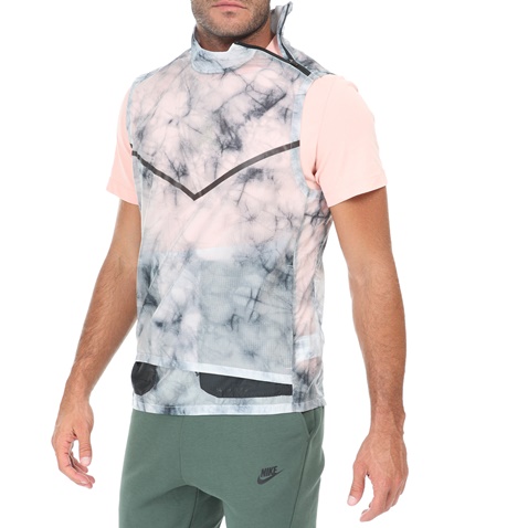NIKE-Ανδρικό τζάκετ με κουκούλα NIKE TCH PCK TRANSFORM λευκό-γκρι