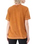 NIKE-Γυναικείο αθλητικό t-shirt NIKE NSW SS TOP REBEL καφέ
