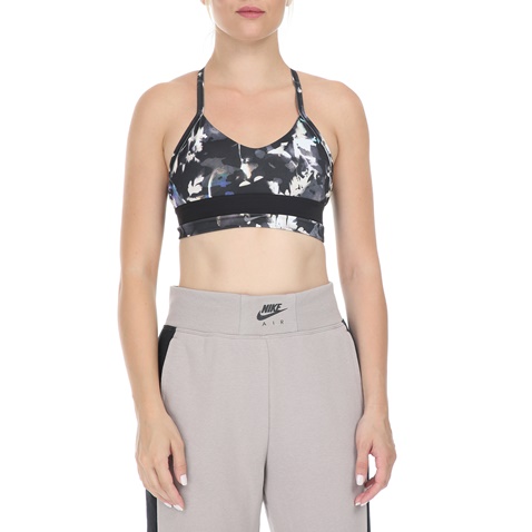 NIKE-Γυναικείο αθλητικό μπουστάκι NIKE INDY BRA FLORAL μαύρο
