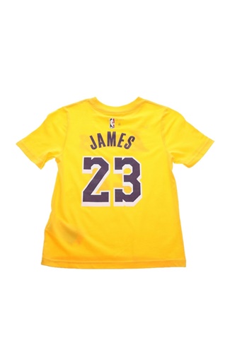 NIKE-Παιδικό t-shirt NIKE NBA ICON N&N TEE-LAKERS-JAMES κίτρινο