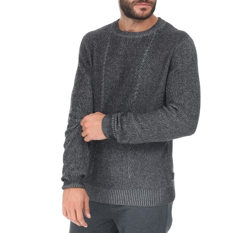 TED BAKER-Ανδρικό πουλόβερ TED BAKER MIXME γκρι