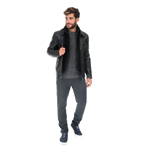 TED BAKER-Ανδρικό πουλόβερ TED BAKER MIXME γκρι
