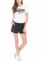 SUPERDRY-Γυναικείο σορτς SUPERDRY D2 TENCEL CARGO μπλε