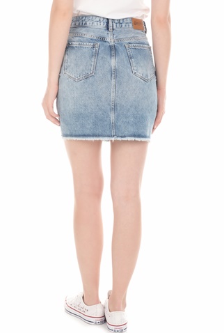 SUPERDRY-Γυναικεία μίνι τζιν φούστα SUPERDRY D2 DENIM MINI μπλε
