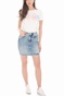 SUPERDRY-Γυναικεία μίνι τζιν φούστα SUPERDRY D2 DENIM MINI μπλε