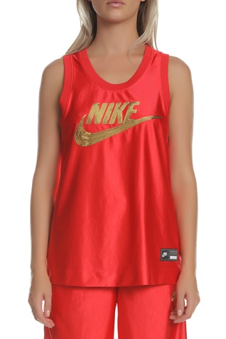NIKE-Γυναικεία αμάνικη μπλούζα NIKE JERSEY GLM κόκκινη