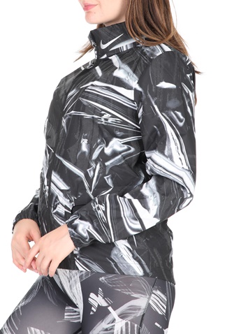 NIKE-Γυναικείο αντιανεμικό τζάκετ NIKE SHLD JKT HD FL PR λευκό μαύρο