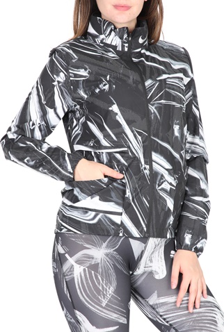 NIKE-Γυναικείο αντιανεμικό τζάκετ NIKE SHLD JKT HD FL PR λευκό μαύρο