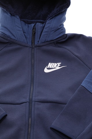 NIKE-Παιδικό jacket NIKE SPORTSWEAR TCH FLC FZ WINTERIZED μπλε