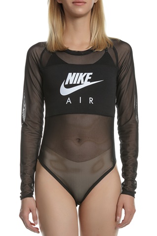 NIKE-Γυναικείο μακρυμάνικο κορμάκι NIKE μαύρο