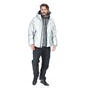 NIKE-Ανδρικό μπουφάν με κουκούλα NIKE DWN FILL JKT HD METALLIC ασημί